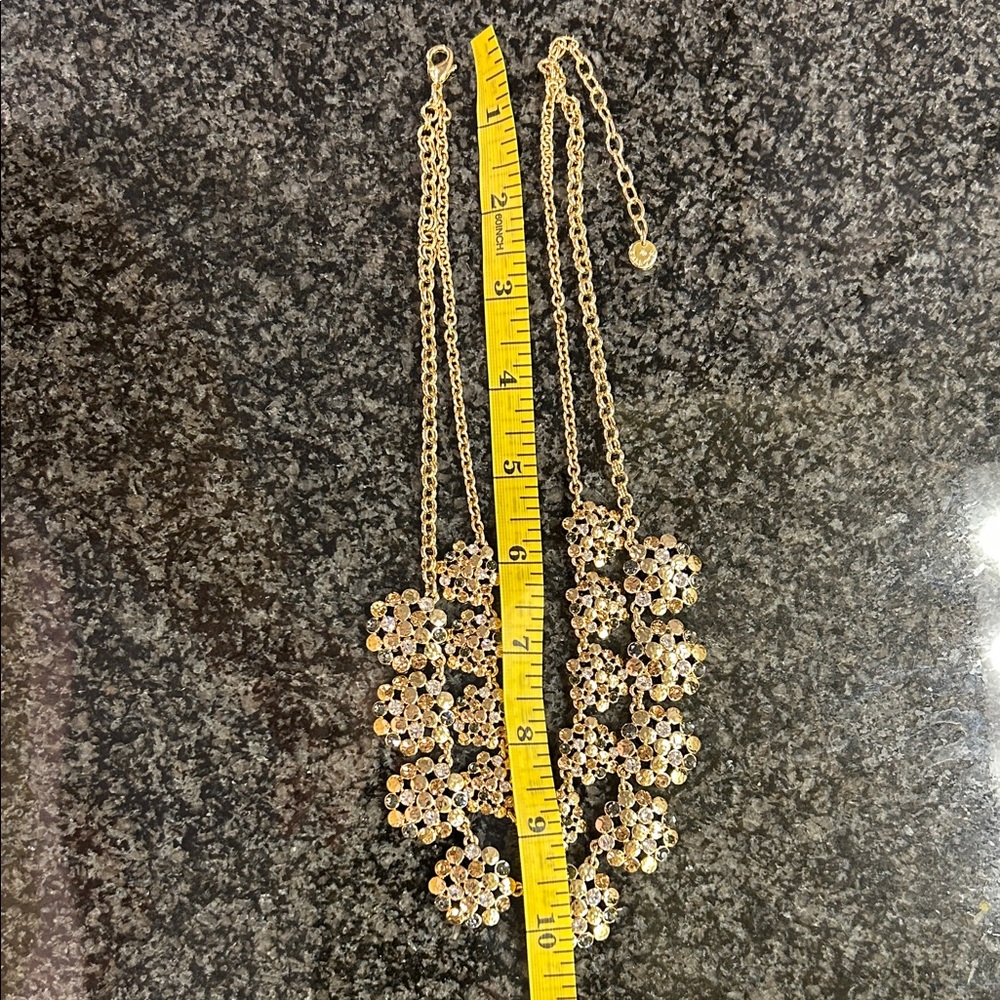 Talbots Gold Double Strand Statement Necklace - image 2